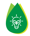 A green leaf with a drip hydration light bulb in it.
