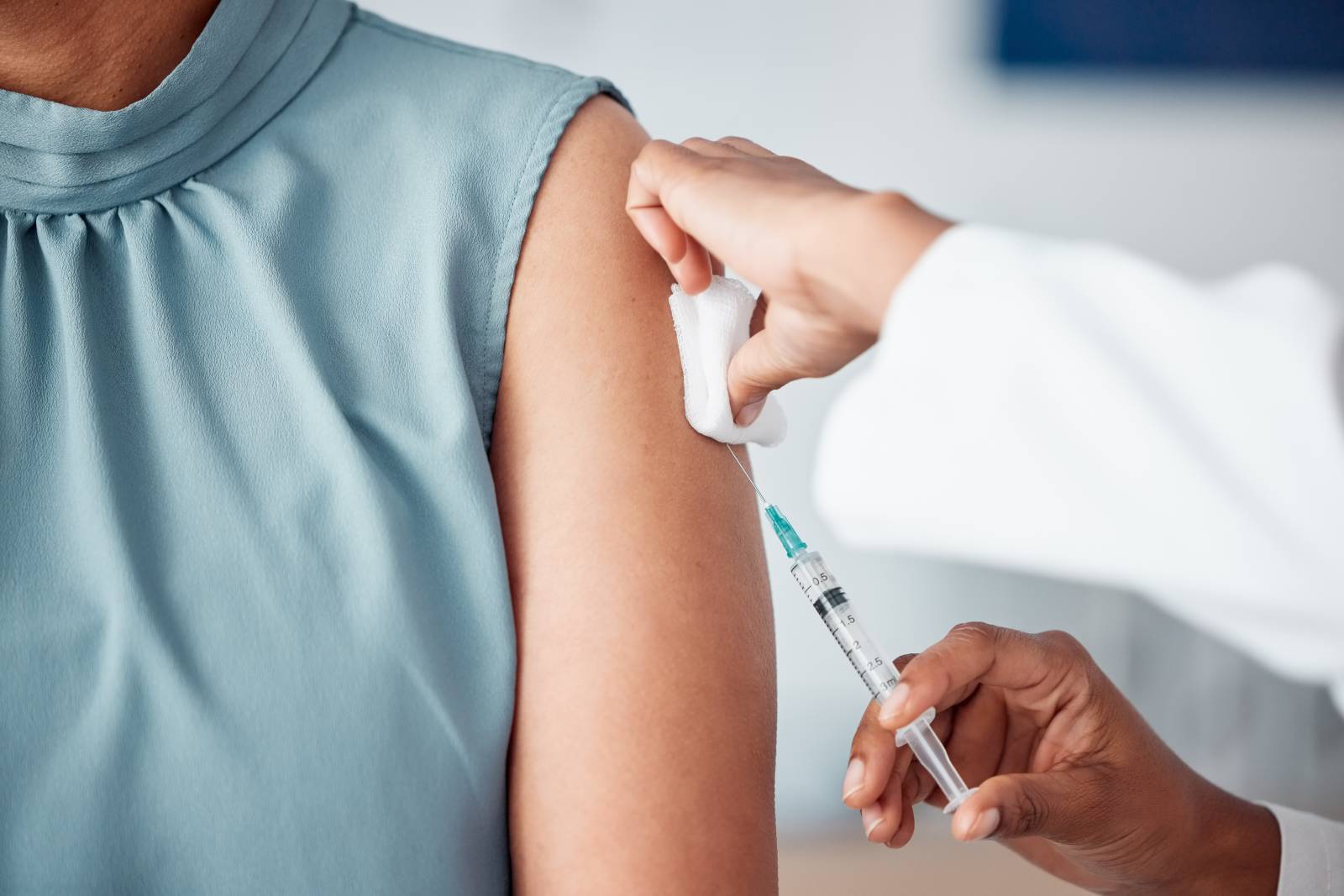 A person getting a vitamin injection.