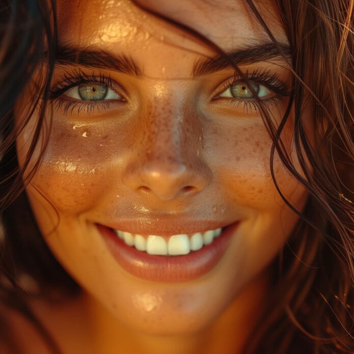 a beautiful woman's face